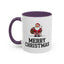 Christmas Mug - Merry Christmas Black Text Santa Walking