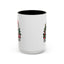 Christmas Mug - Merry Christmas White & Black Text Santa Trees Presents