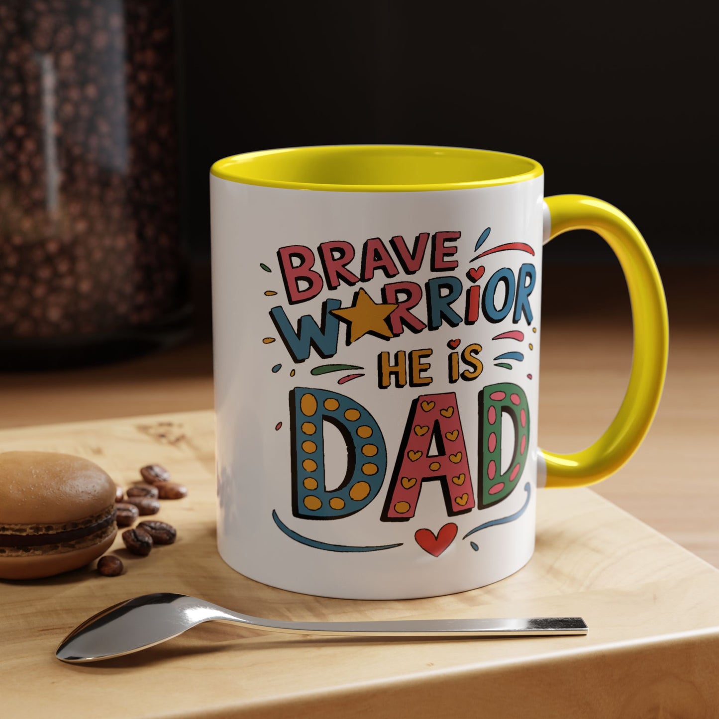Father's Day Mug - Dad Brave Warrior