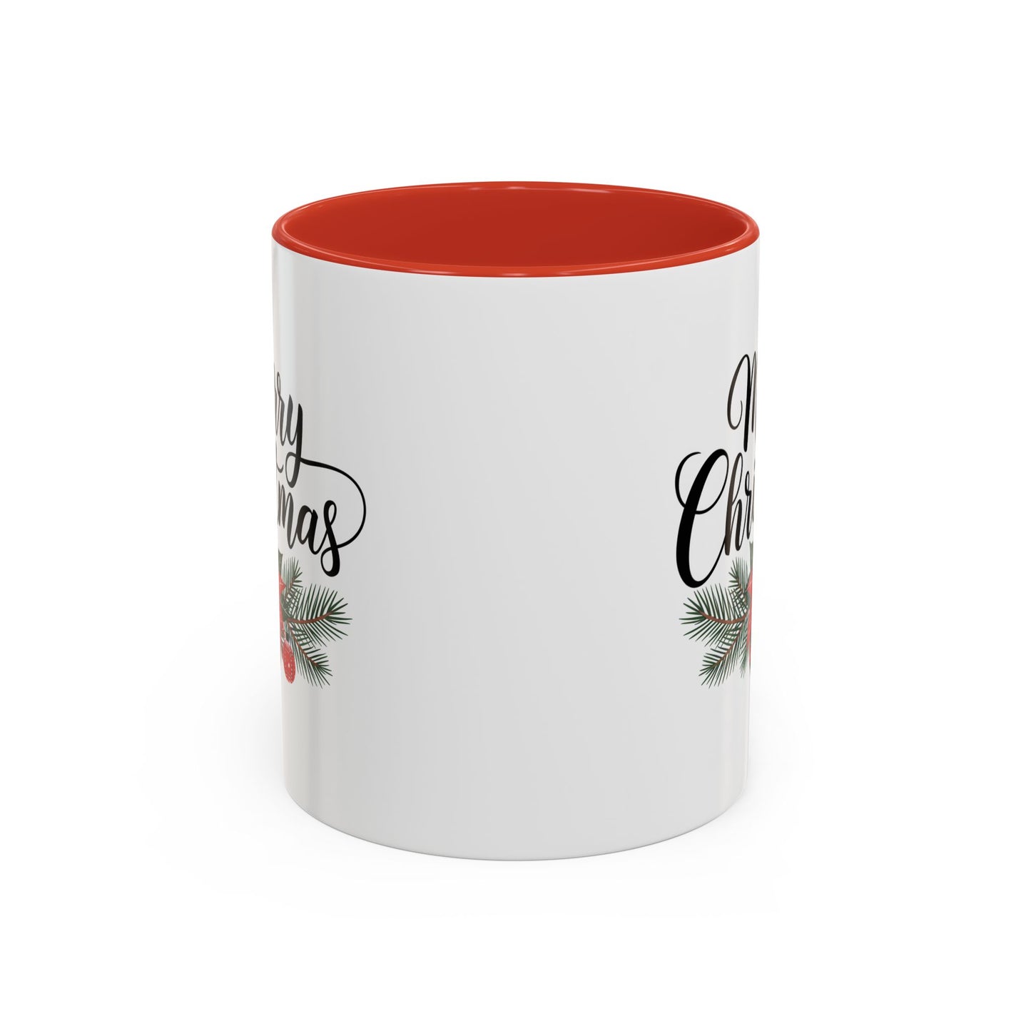 Christmas Mug - Merry Christmas Black Text Mistletoe