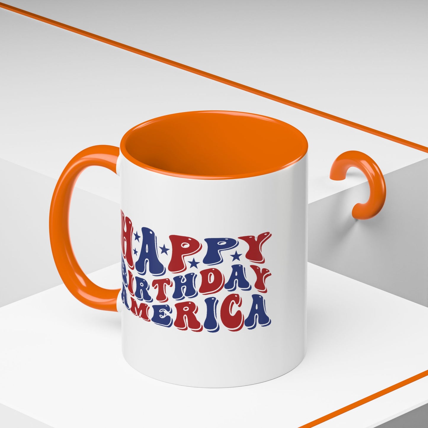 4th of July Mug - Happy Birthday America Retro