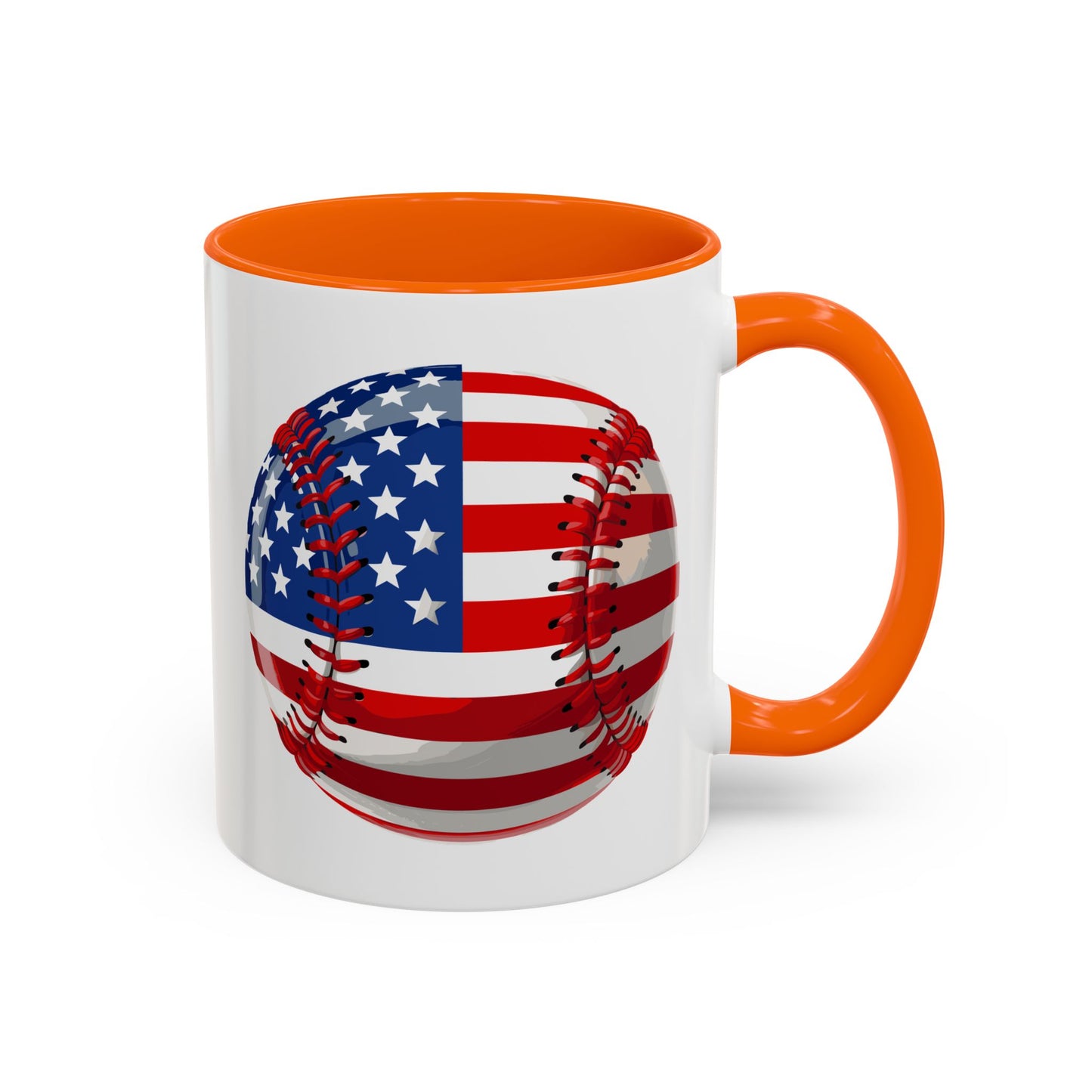 4th of July Mug - Baseball American Flag