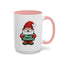 Christmas Mug - Merry Christmas White & Green Text Gnome Snow