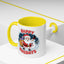 Christmas Mug - Happy Holidays Red & White Text Santa Snowman