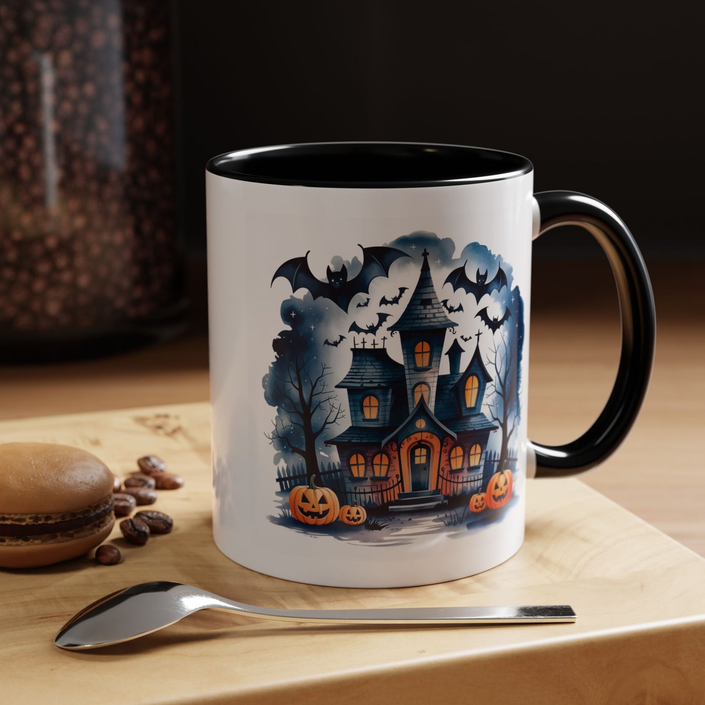 Halloween Mug - Bat Ghost House