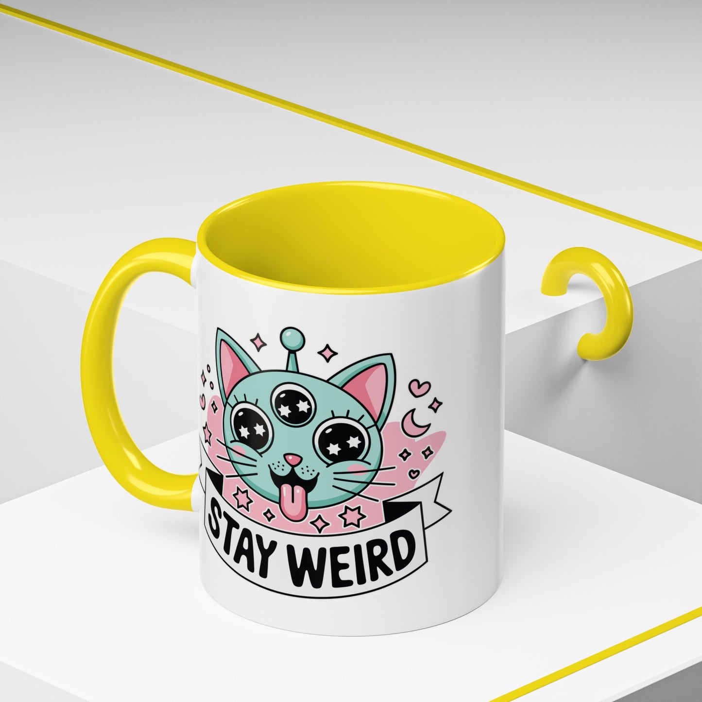 Alien Mug - Stay Weird Alien Cat