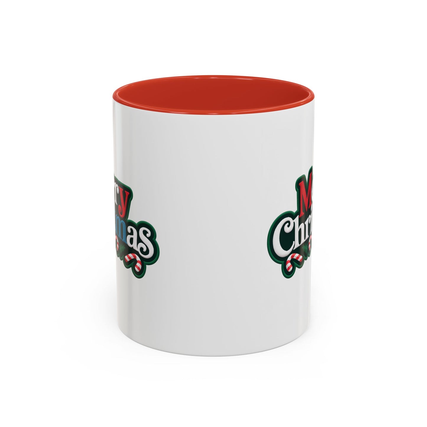 Christmas Mug - Merry Christmas White Red & Blue Text