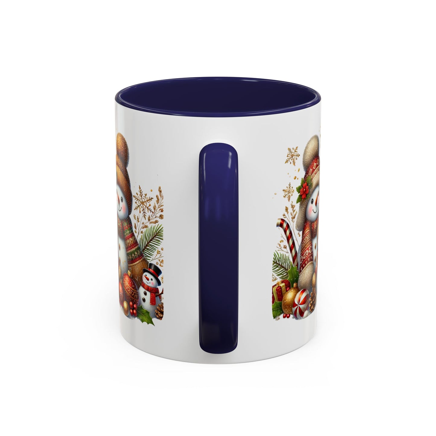 Christmas Mug - Gold Snowman Family