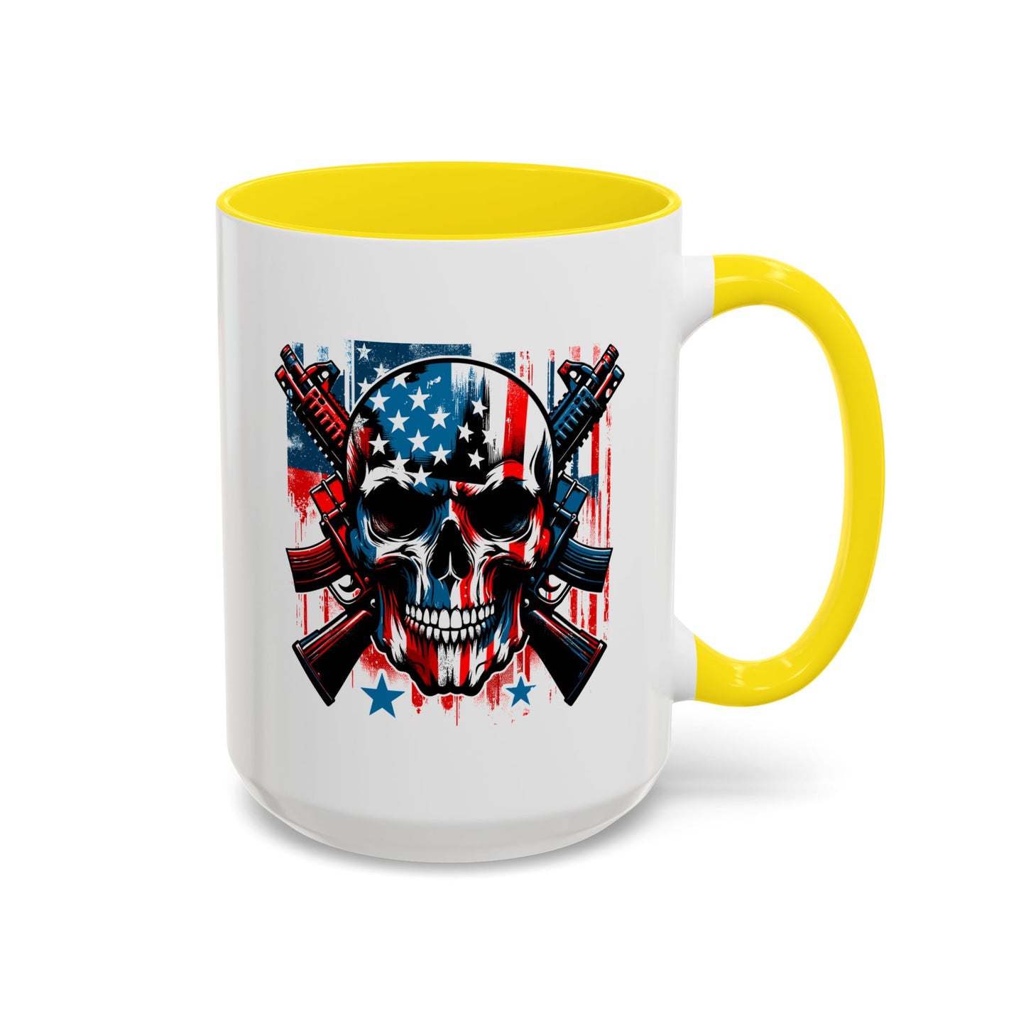 4th of July Mug - Skull With American Flag
