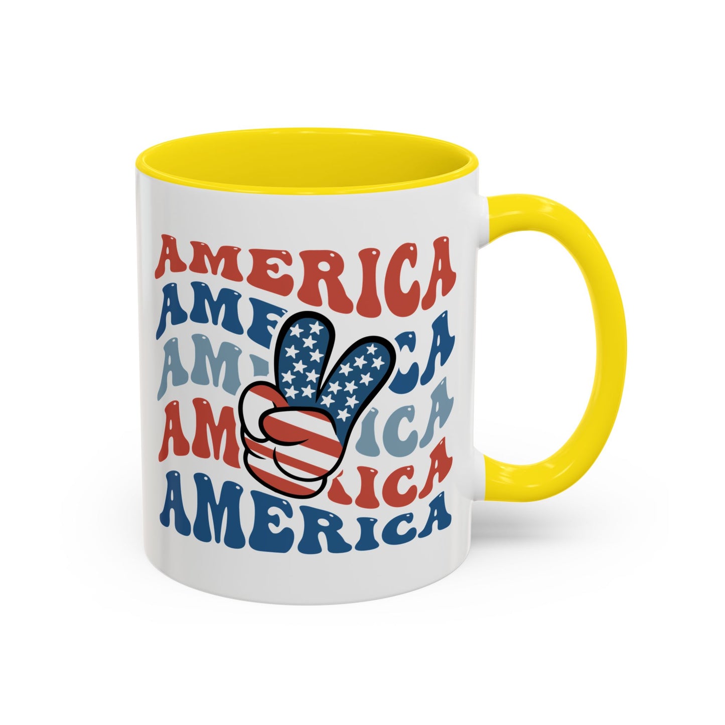 4th of July Mug - America peace Sign