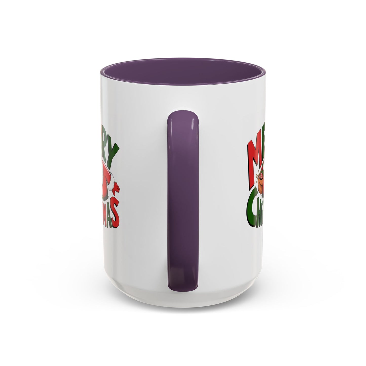 Christmas Mug - Green & Red Text Santa Presents