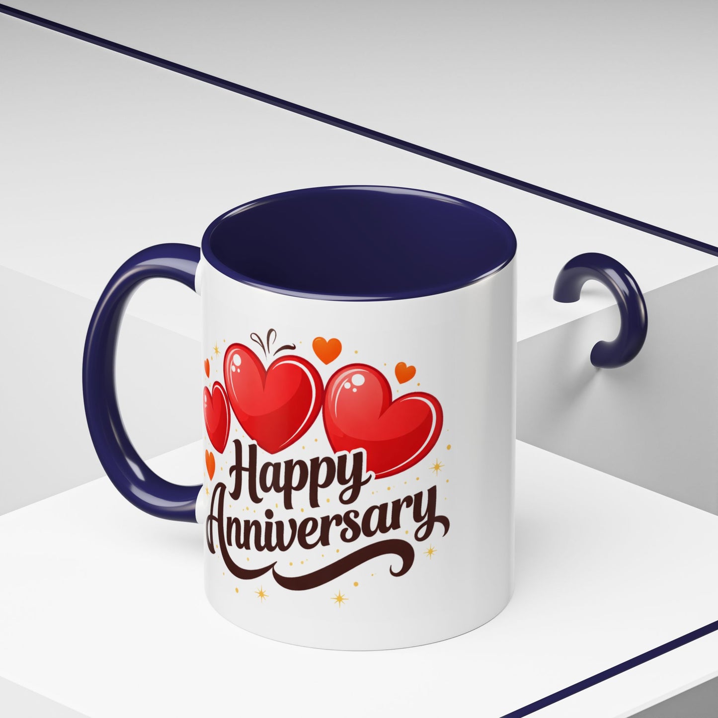 Anniversary Mug - Happy Anniversary Hearts