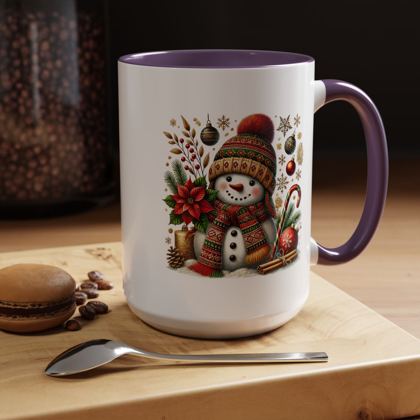 Christmas Mug - Snowman with Christmas Decorations