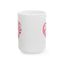 Anniversary Mug - Love You Heart Shaped Lettering