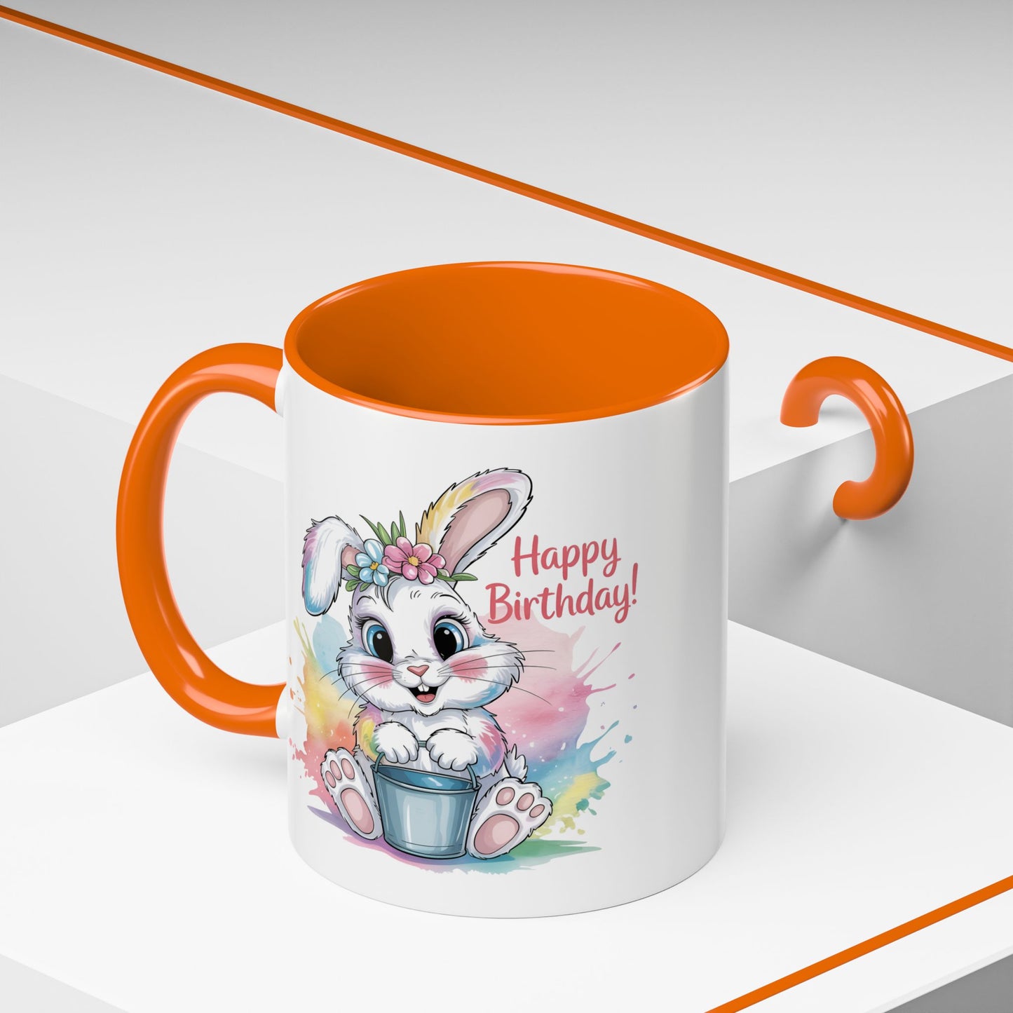 Birthday Mug - Happy Birthday Cute Bunny