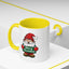 Christmas Mug - Merry Christmas White & Green Text Gnome Snow