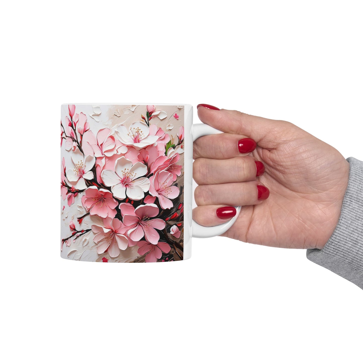 Artistic Mug - Cherry Blossom Oil Painting