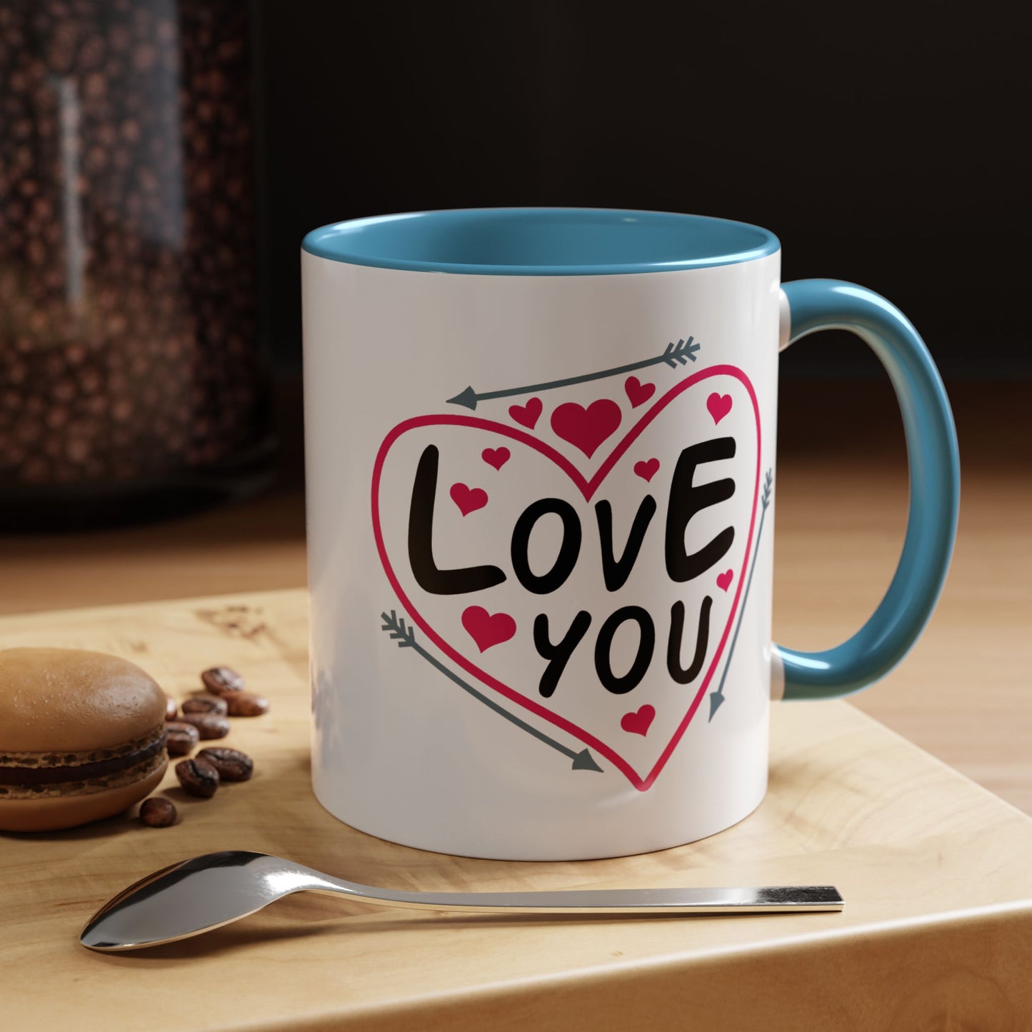 Valentine's Day Mug - Love You Heart Arrows