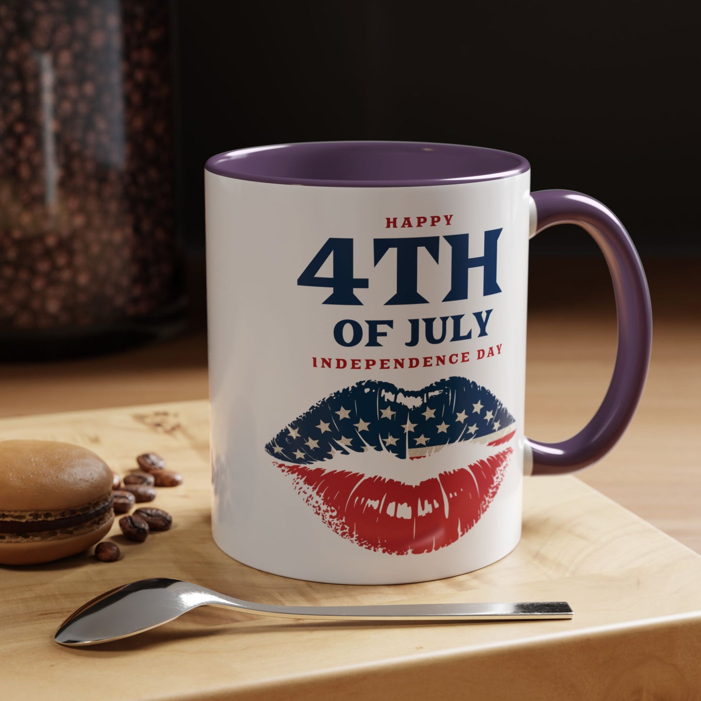 4th of July Mug - Happy 4th of July Flag Lips