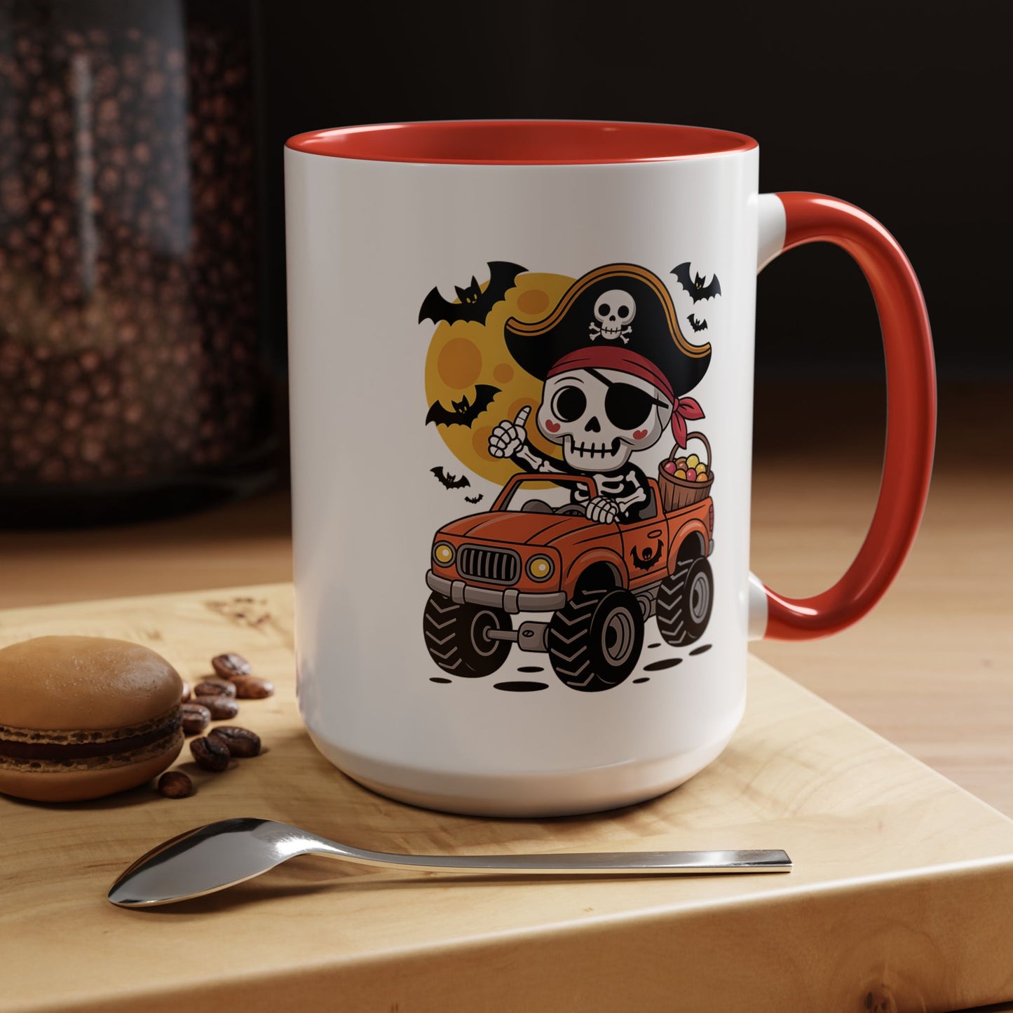 Halloween Mug - Driving Skeleton Pirate