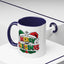 Christmas Mug - Merry Christmas Red Yellow & Green Text Green & Red Hat