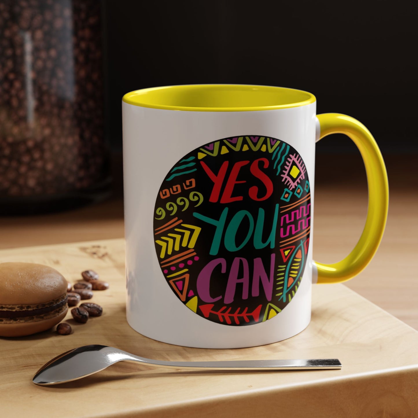 Motivation Mug - Yes You Can Badge