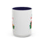 Christmas Mug - Merry Christmas Green & Red Text Santa Presents