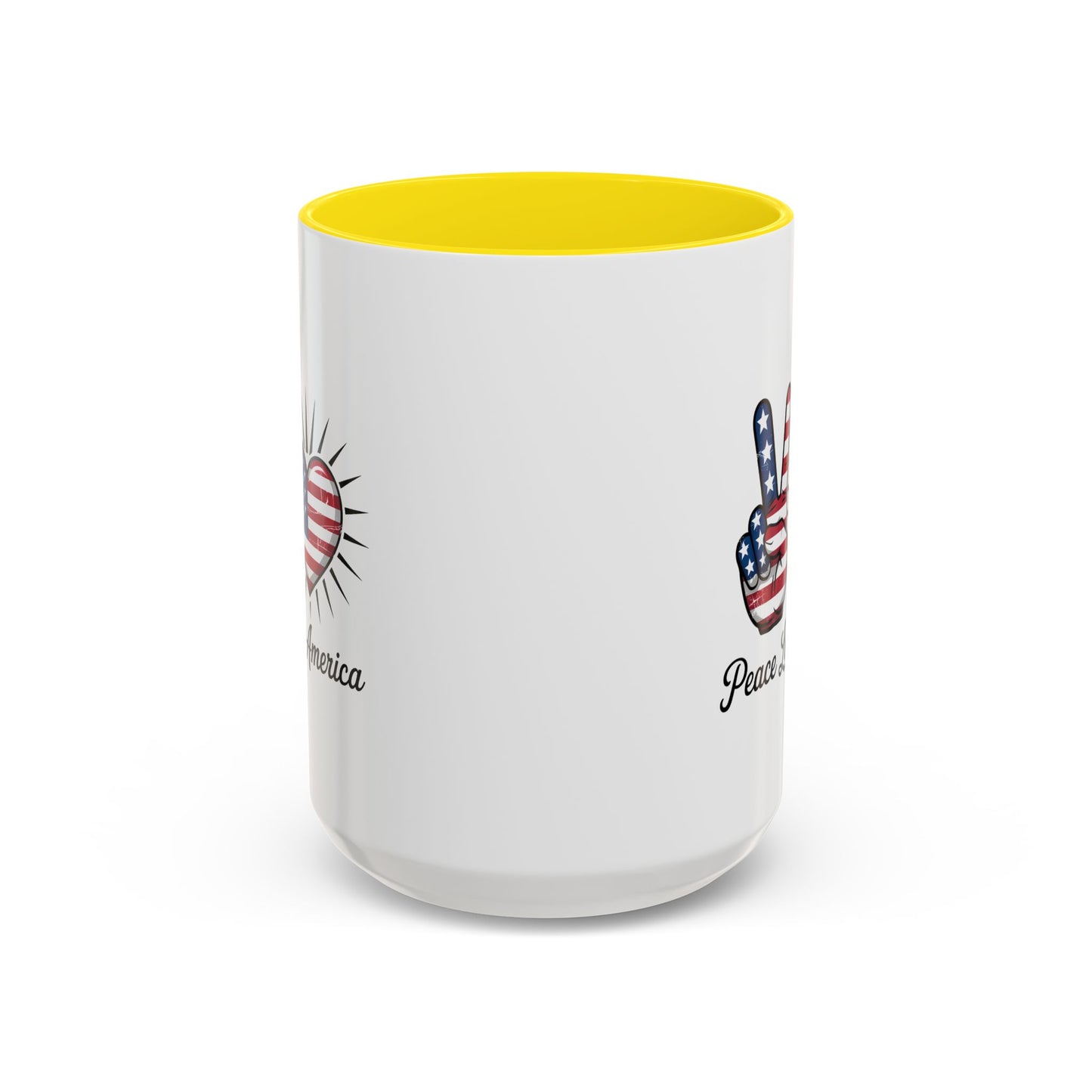 4th of July Mug - Peace Love America
