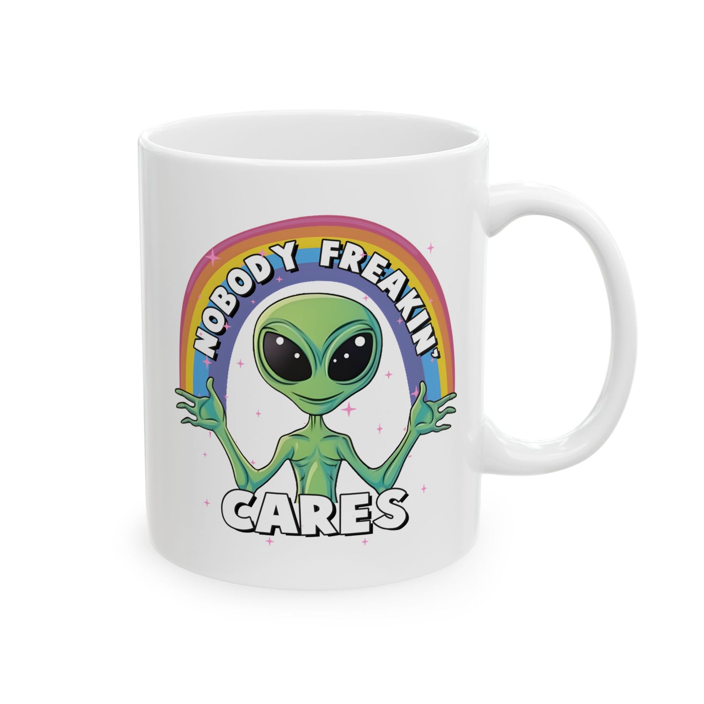 Alien Mug - Nobody Freakin Cares