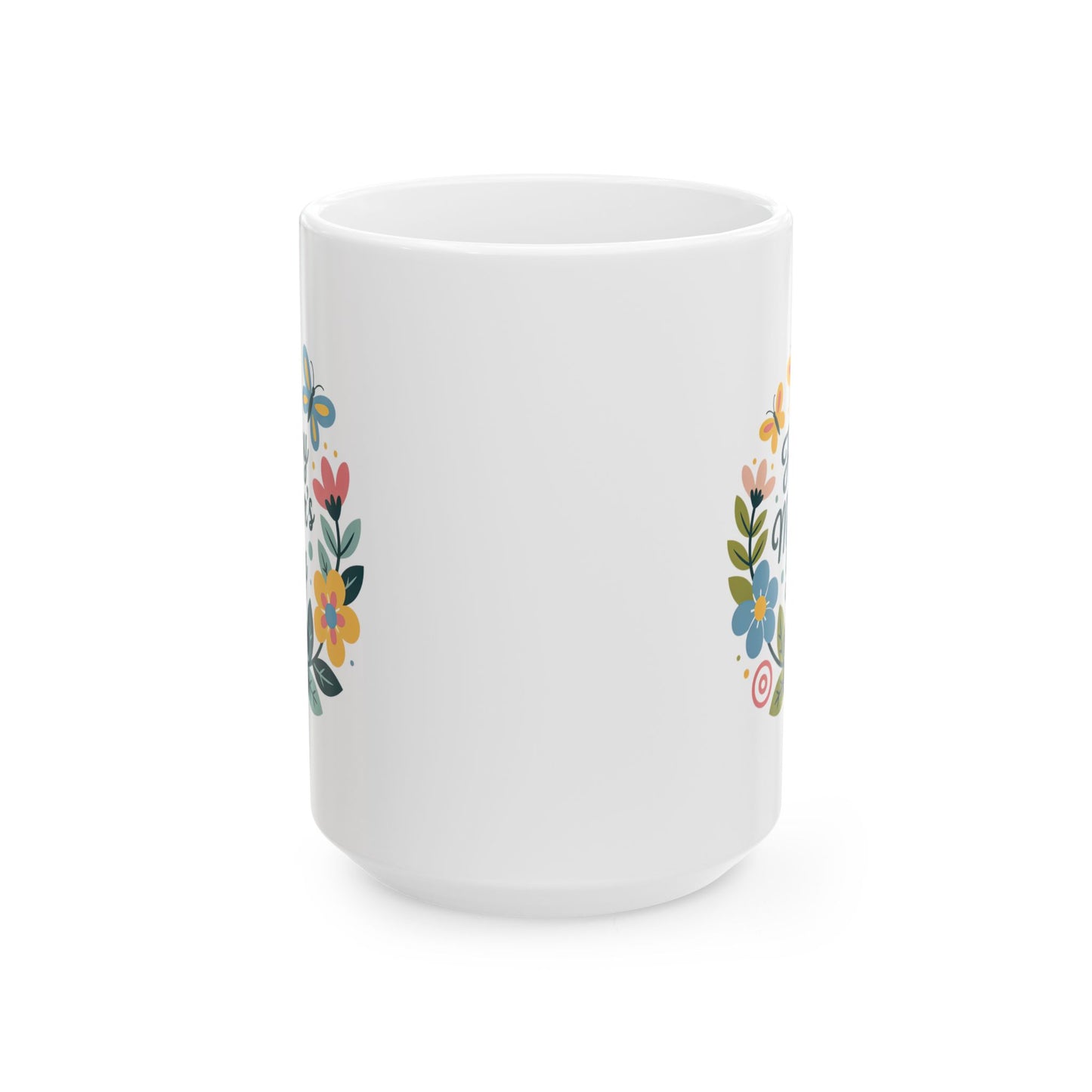 Mother's Day Mug - Happy Mother's Day Floral Butterflies