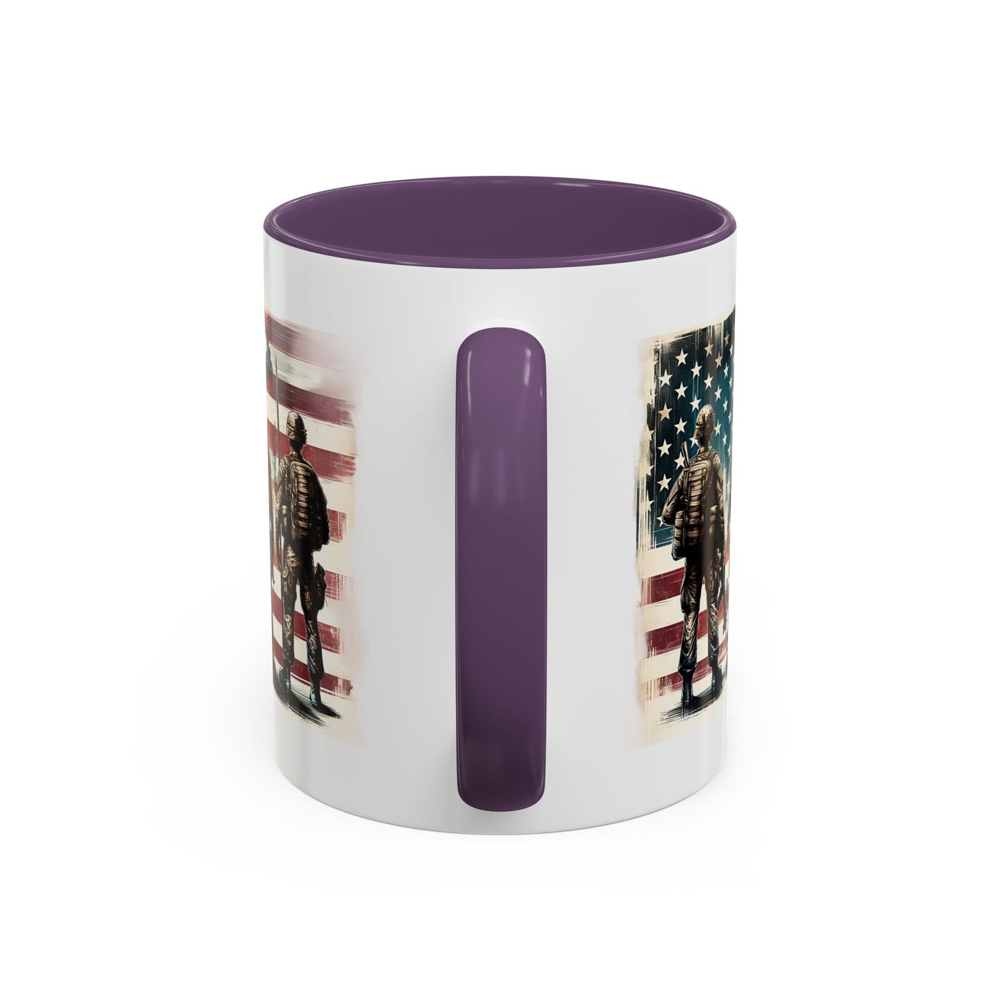 4th of July Mug - Soldiers American Flag