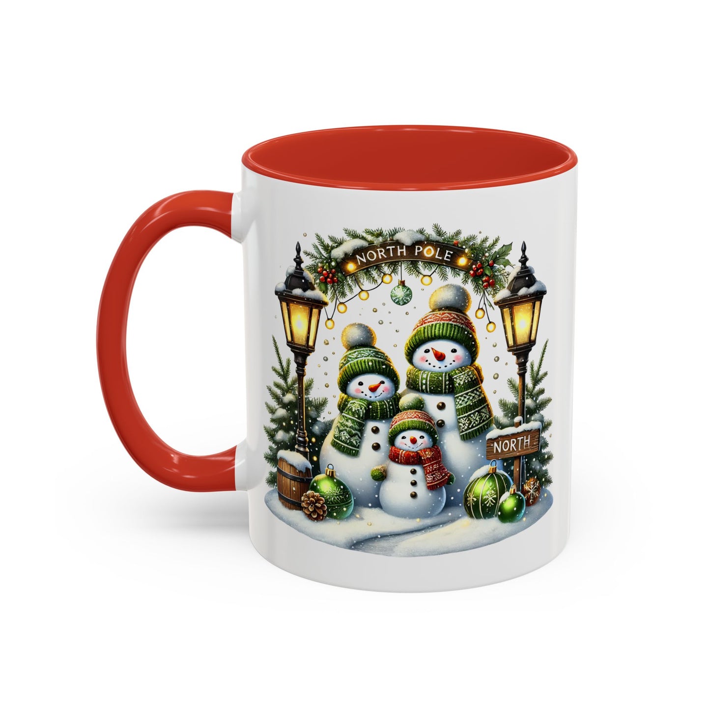 Christmas Mug - Green Snowman Family