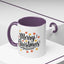 Christmas Mug - Merry Christmas Black Text Fall Leaves