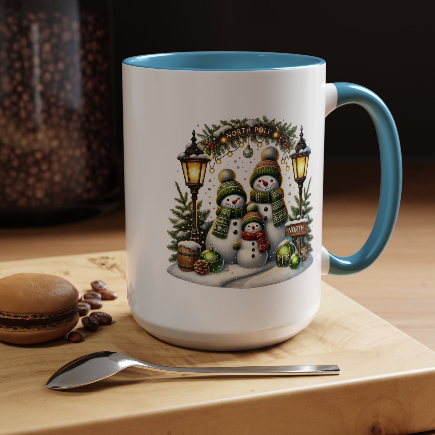 Christmas Mug - Green Snowman Family