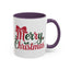 Christmas Mug - Merry Christmas Red & Green Text Bow