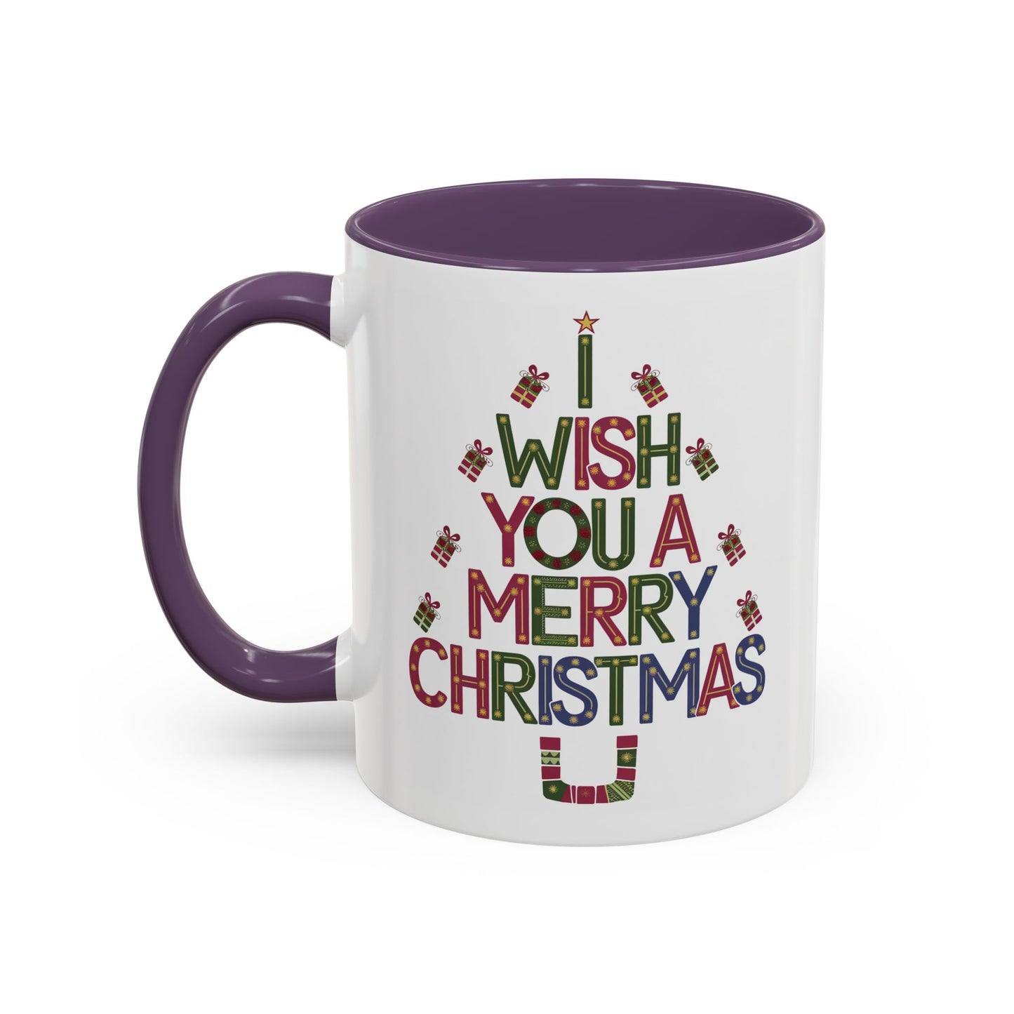 Christmas Mug - I Wish You a Merry Christmas Present Treee