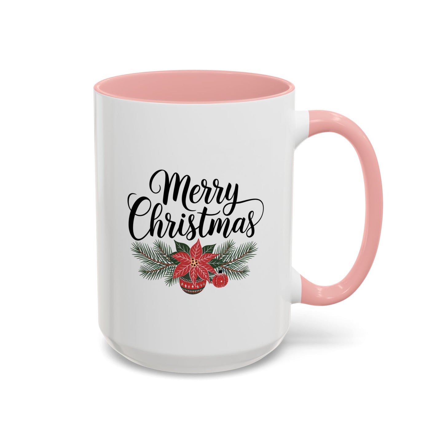 Christmas Mug - Merry Christmas Black Text Mistletoe