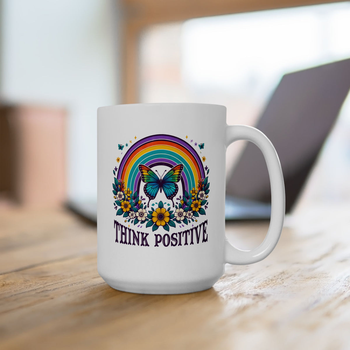 Wellness Mug - Think Positive Butterfly