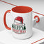 Christmas Mug - Merry Christmas Green & Red Text Red Hat