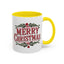 Christmas Mug - Merry Christmas Maroon Text Ornament Decorations