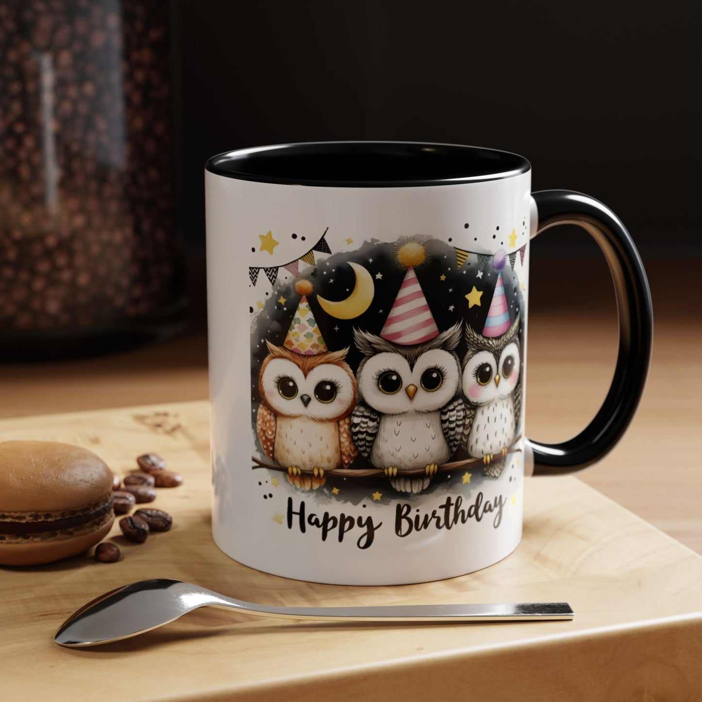 Birthday Mug - Happy Birthday Owls