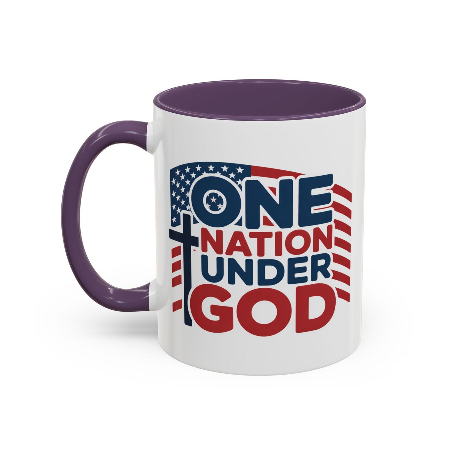 Religious Mug - One Nation Flag Cross