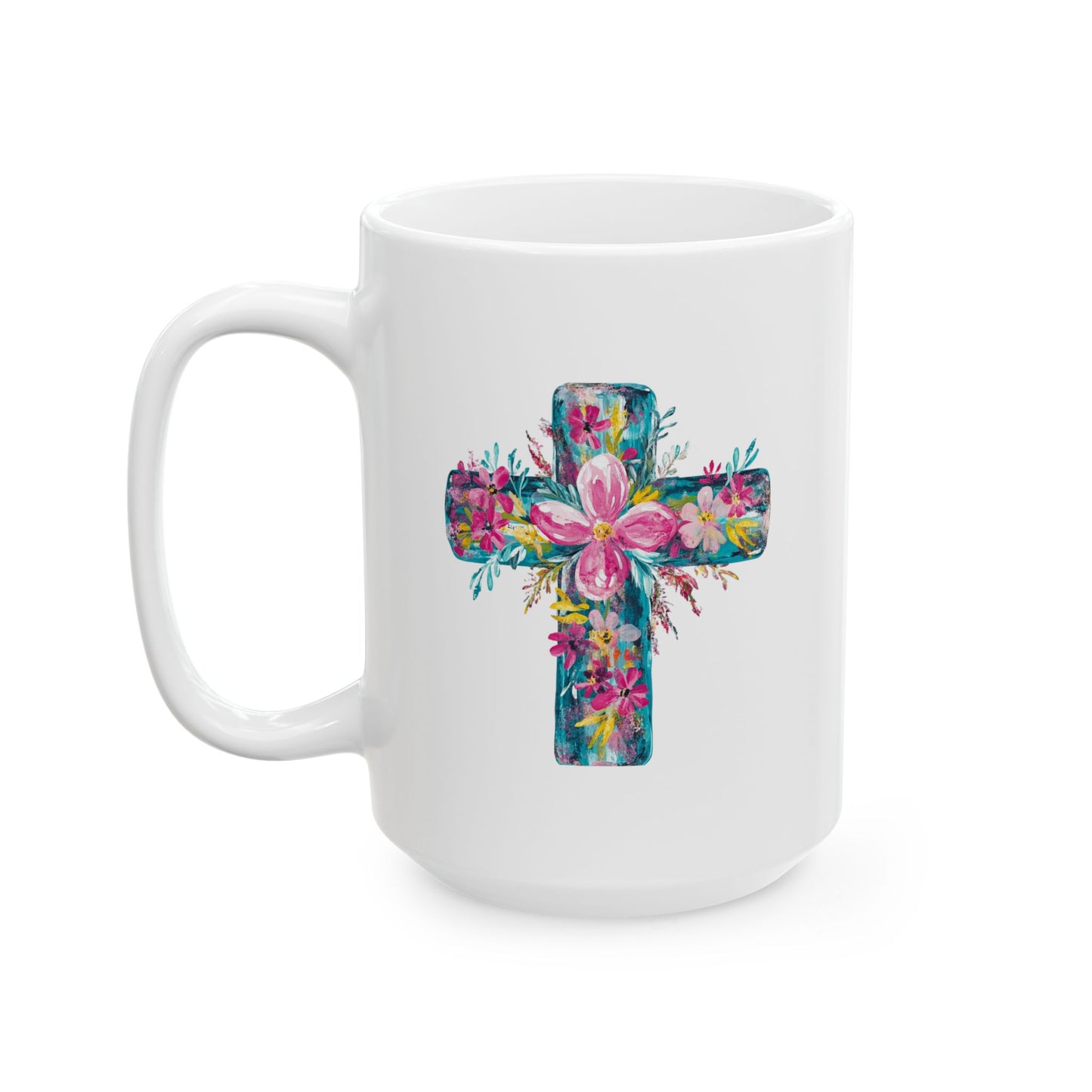 Easter Mug - Floral Cross