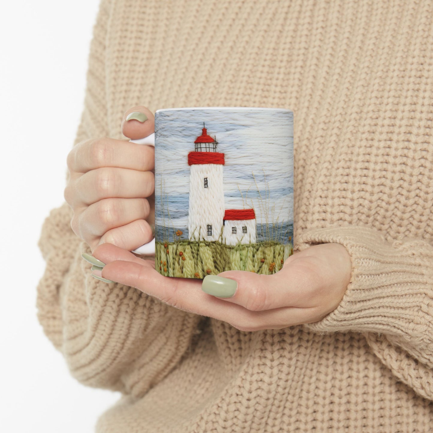 Artistic Mug - Felted Lighthouse 4