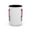 Christmas Mug - Merry Christmas White Green & Red College Text