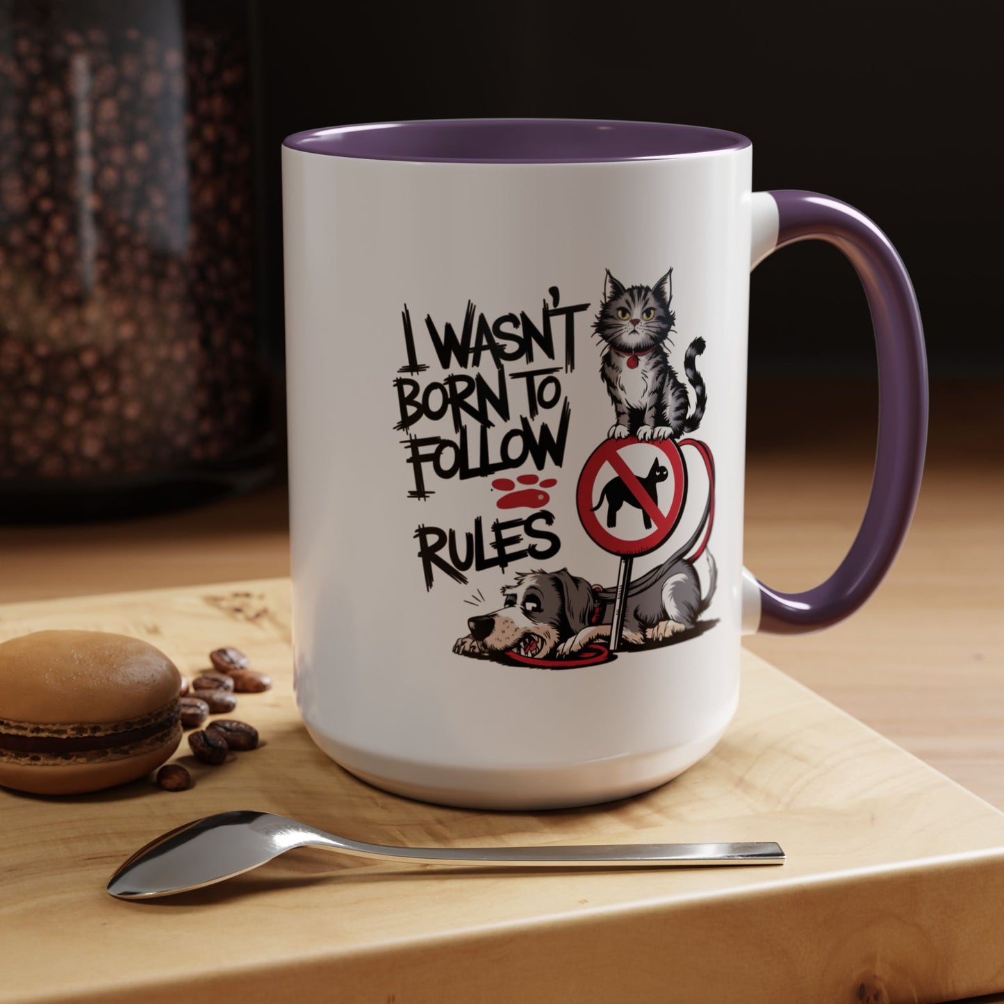 Animal Mug - I Wasn't Born To Follow Rules