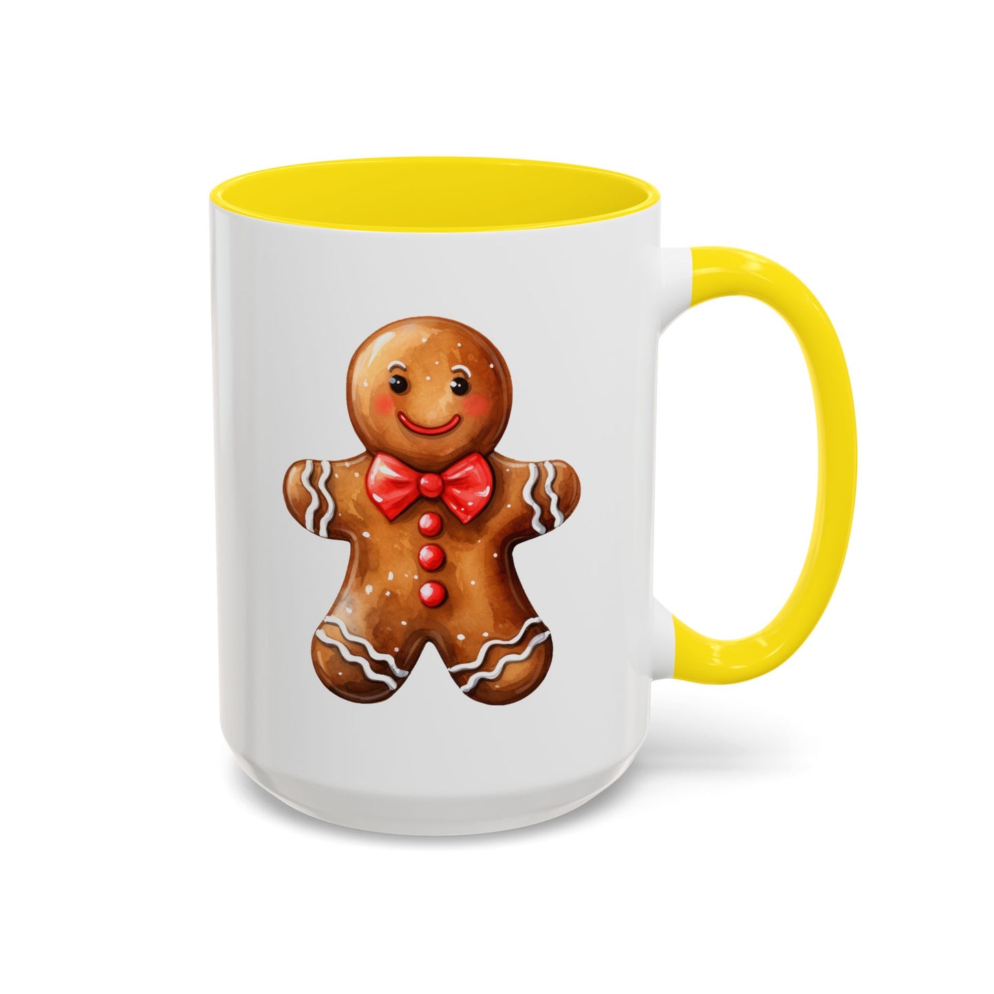 Christmas Mug - Gingerbread Man Red Bow