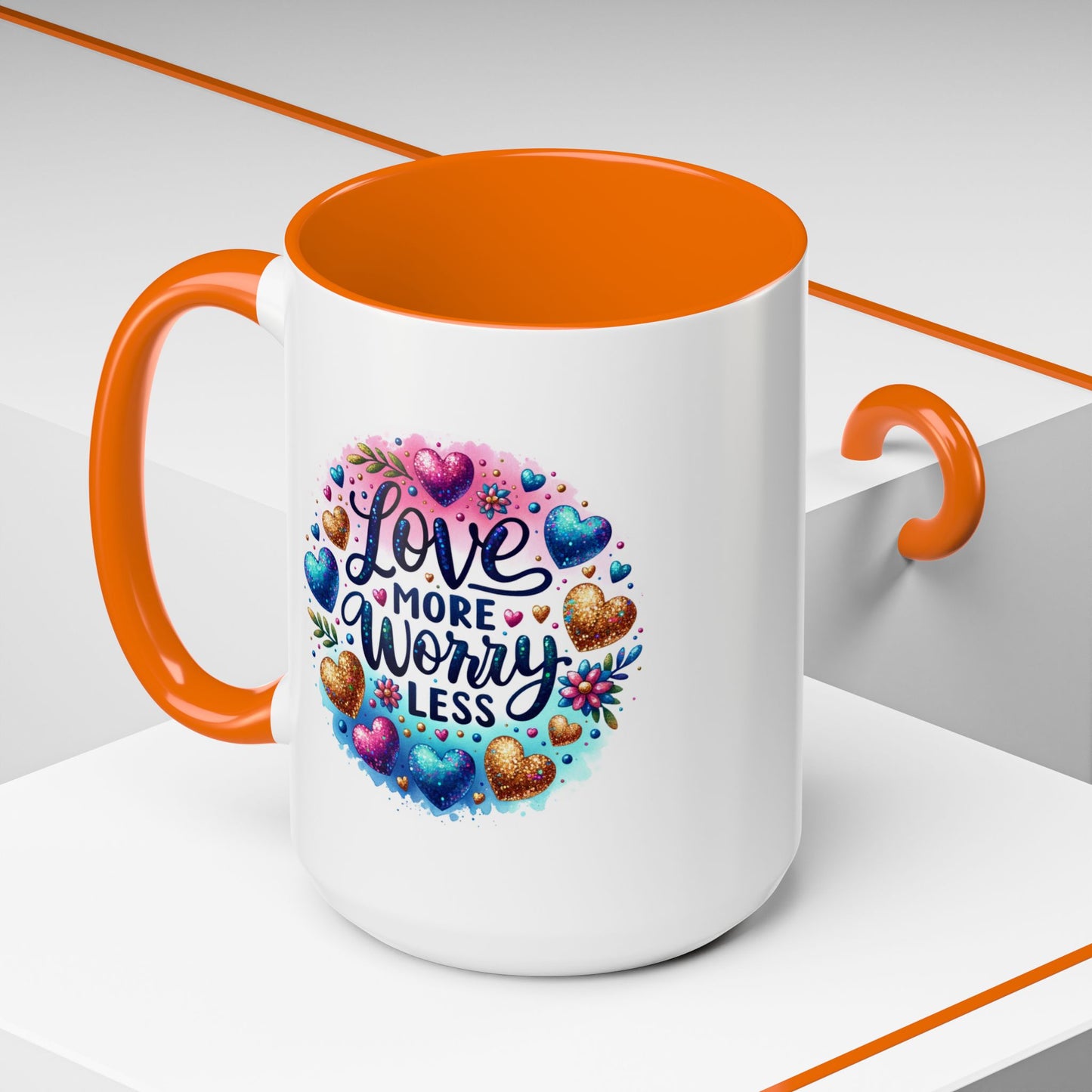 Wellness Mug - Love More Worry Less Circle