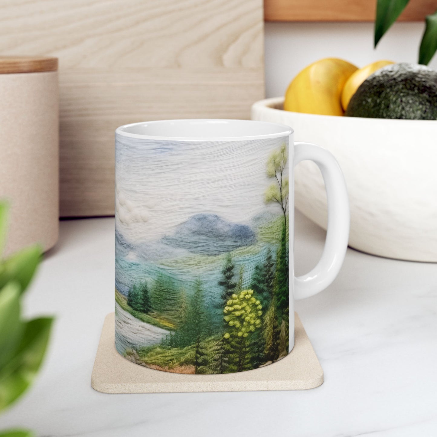 Artistic Mug - Felted Landscape 3