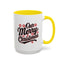 Christmas Mug - Merry Christmas Black Red & White Baseball Text